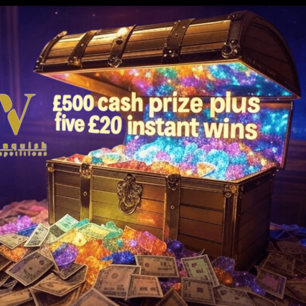 £500 tax free cash, plus 5 x £20 instant cash wins