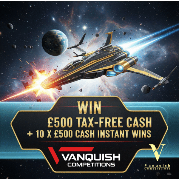 £500 tax free cash plus 10 x £500 cash instant wins