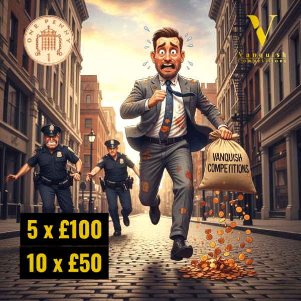 Penny pinching with vanquish, £100 end prize plus 15 instant prizes