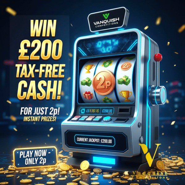 Win £200 tax-free cash plus 10 instant cash prizes only 2p