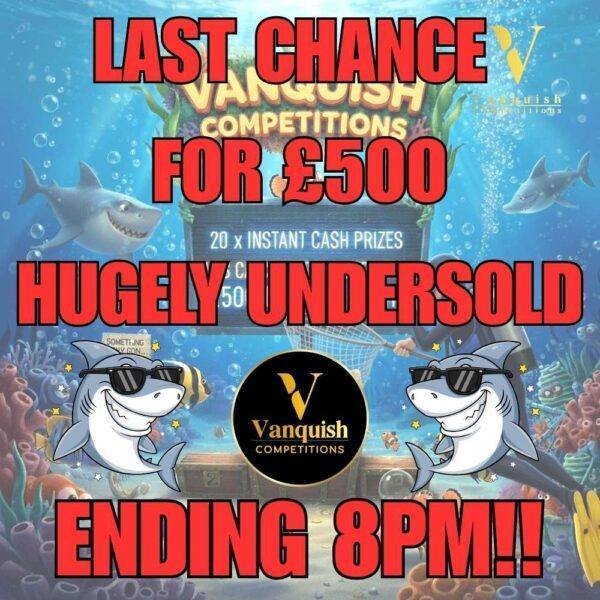 Something fishy going on at Vanquish, £500 end prize, plus 20 instant wins