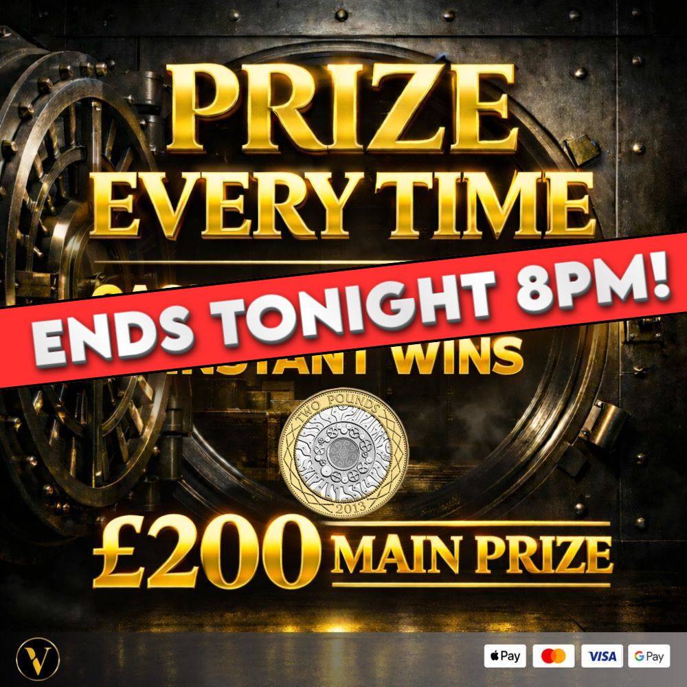 PRIZE EVERY TIME, £200 END PRIZE PLUS CASH AND SITE CREDIT INSTANT’S