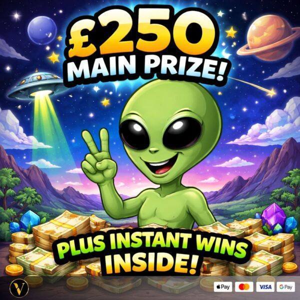 £250 MAIN PRIZE PLUS CASH INSTANT WINS 24/3/26