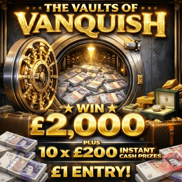WIN £2000 CASH PLUS 10 X £200 INSTANT PRIZES £1 ENTRY